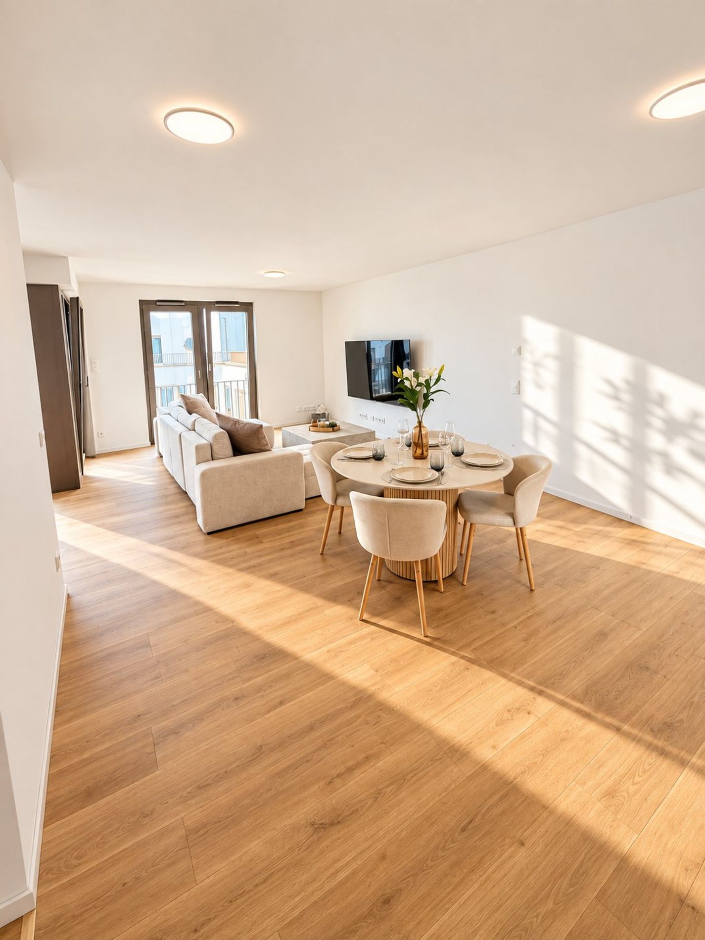 Exklusive möblierte 4-Zimmer-Wohnung mit Balkon im NeckarPark – Stuttgart-Bad Cannstatt